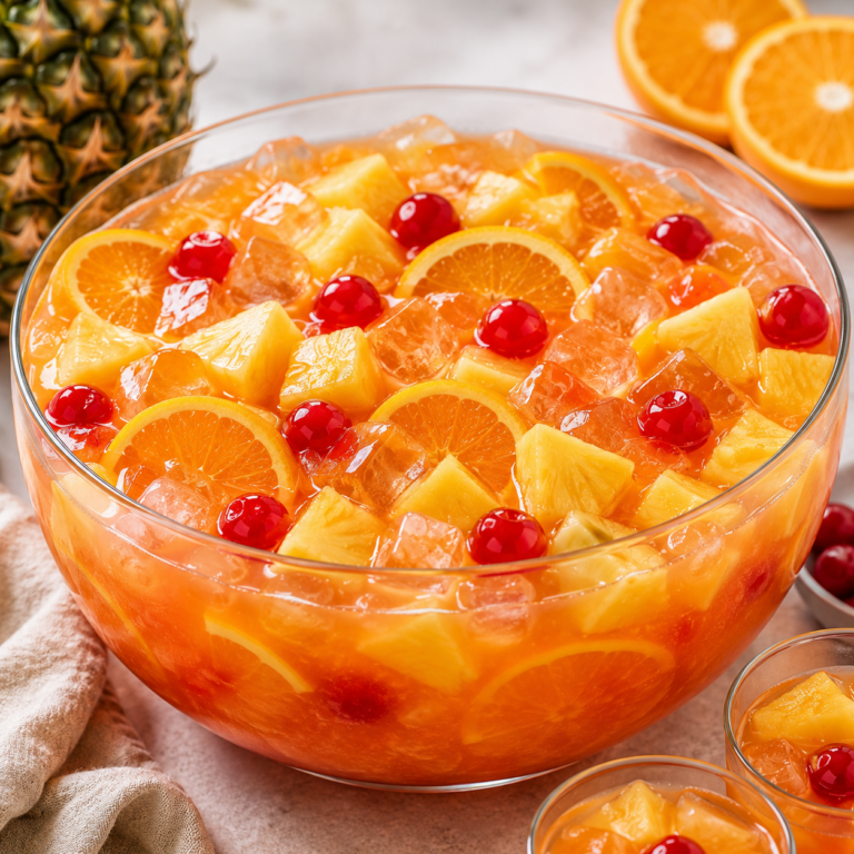 Punch Tropical à l&rsquo;Ananas et à l&rsquo;Orange