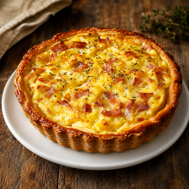 Quiche au Jambon et au Fromage : La Recette Familiale Gourmande et Facile à Réussir