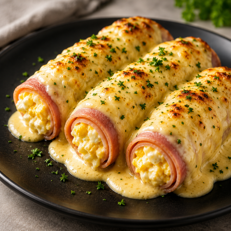 Rouleaux de Jambon aux Œufs Mimosa