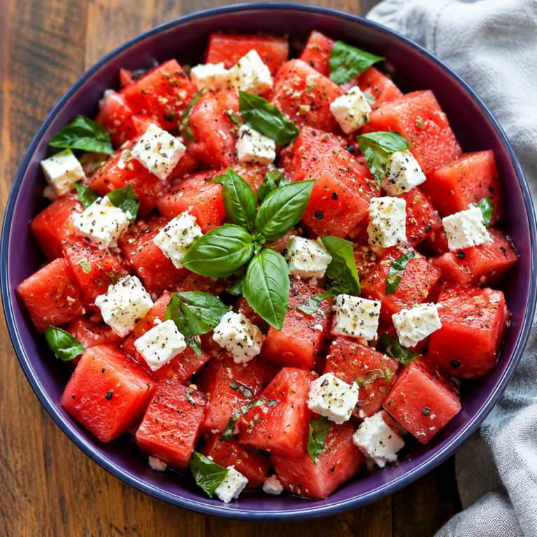 Salade Pastèque-Feta : Une Explosion de Fraîcheur Estivale