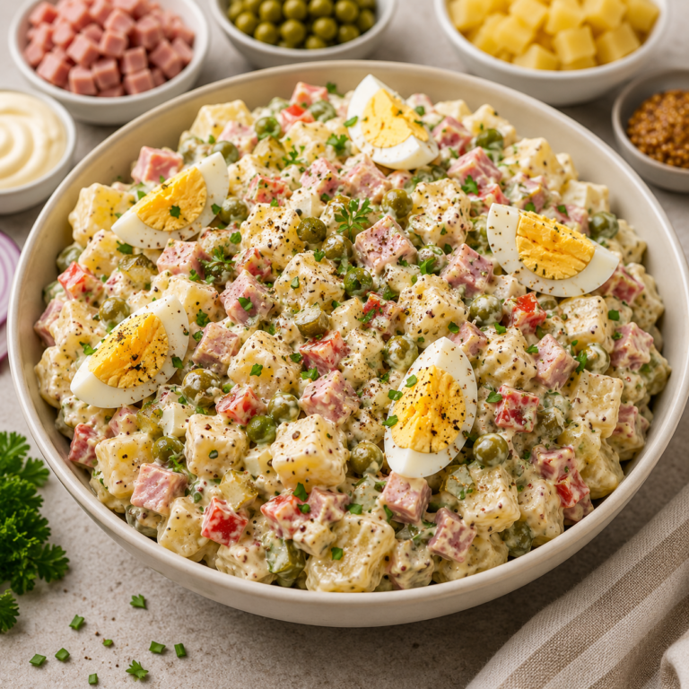 Salade Piémontaise Maison aux Câpres et Cornichons