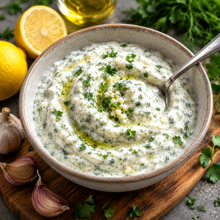 Sauce au Yaourt, Ail et Herbes Fraîches : La Sauce Fraîche et Polyvalente
