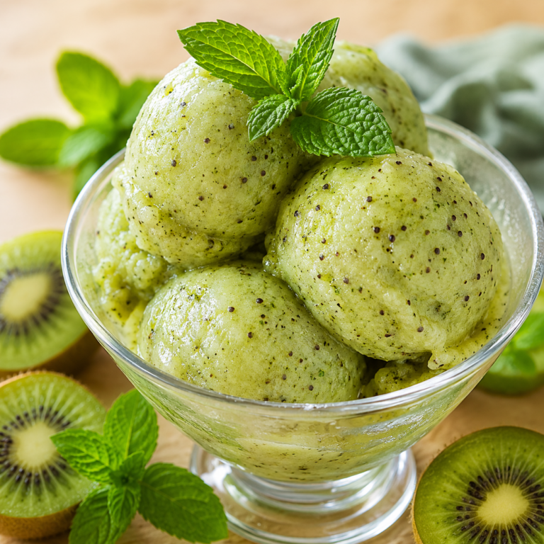 Sorbet kiwi menthe : la recette maison ultra rafraîchissante et facile