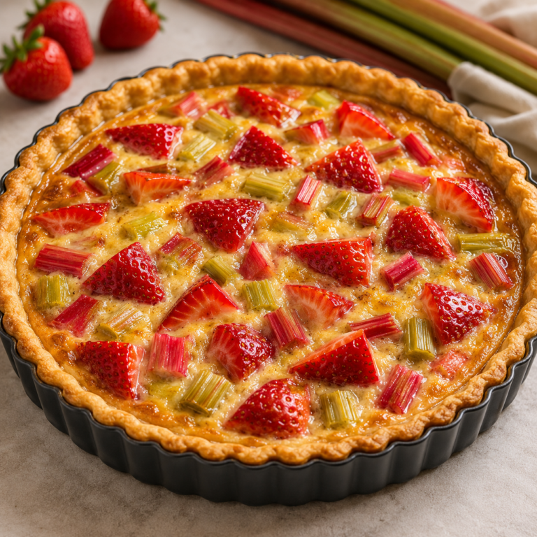 Tarte Rhubarbe Fraises Crémeuse : Le Dessert Printanier Par Excellence