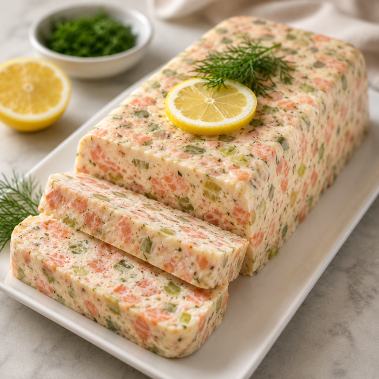 Terrine de Saumon Fumée et Poireaux à la Crème