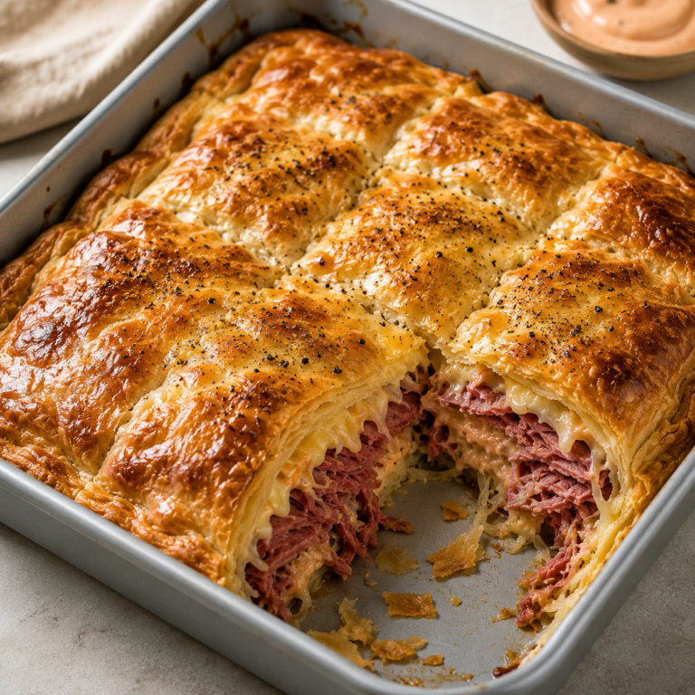 Tourte Feuilletée au Bœuf, Choucroute et Fromage