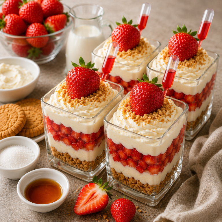 Verrines Fraises Spéculoos et Crème Vanillée