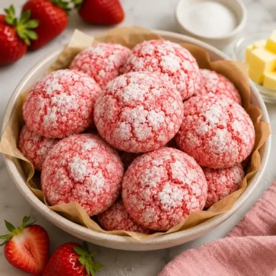 Biscuits Craquelés Roses à la Vanille : Délicieux et Faciles