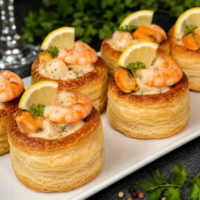 Bouchées à la reine aux fruits de mer délicieuses