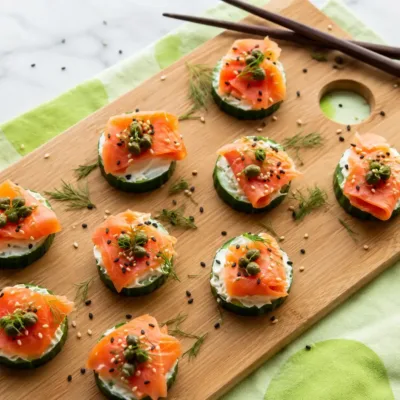 Bouchées Concombre Saumon Fumé : Apéritif Élégant