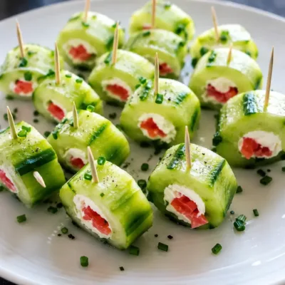 Bouchées de Concombre au Fromage et Saumon Fumé