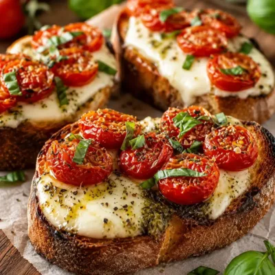 Bruschettas Tomates Mozzarella : Apéritif Italien Savoureux