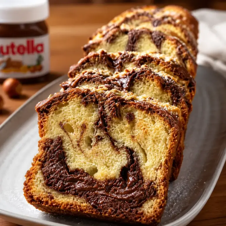 Cake Marbré au Nutella : Moelleux et Gourmand à Souhait