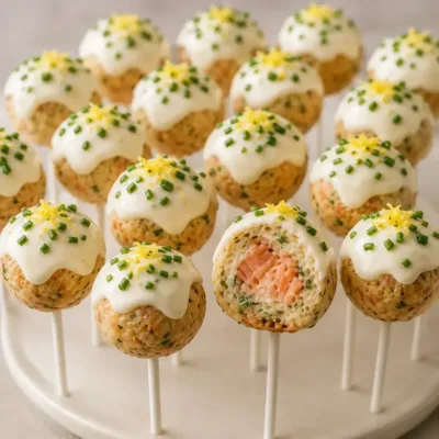 Cake Pops Salés au Saumon Fumé et Fromage Frais