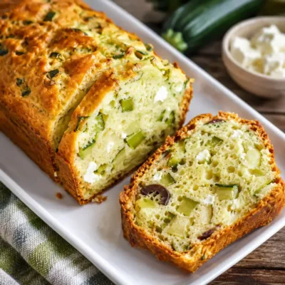 Cake salé courgette-feta ultra moelleux