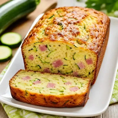Cake Salé Léger Courgette & Jambon