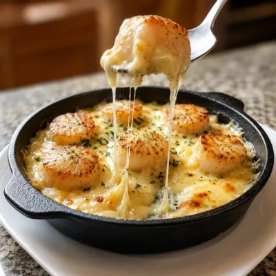 Cassolette festive de Saint-Jacques gratinée
