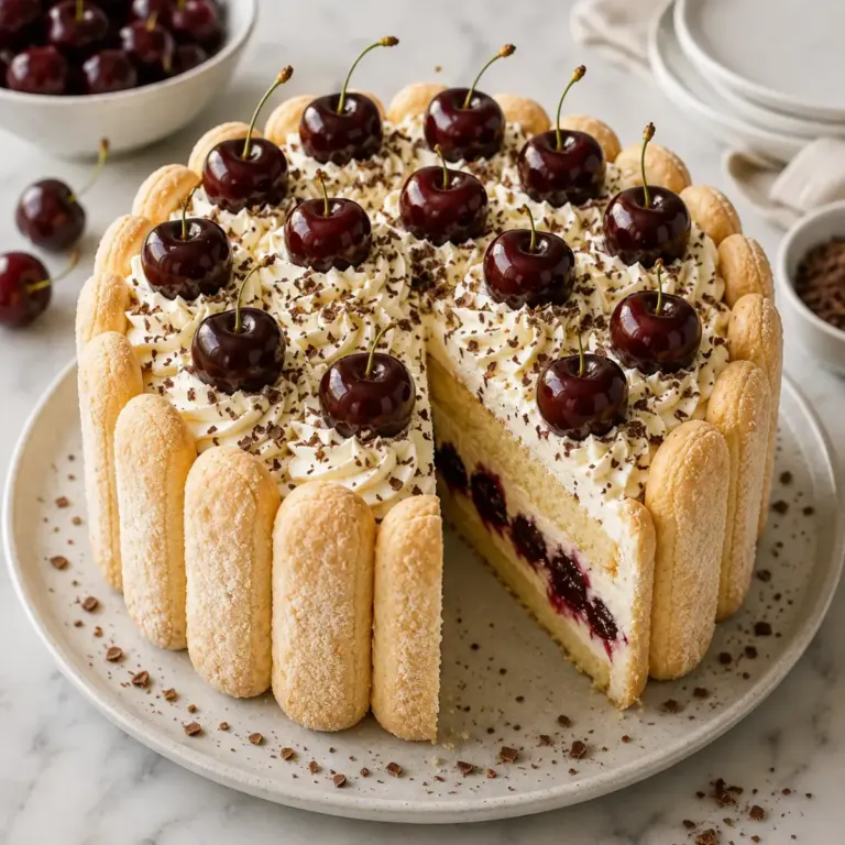 Charlotte aux Cerises et Mascarpone : Le Dessert Élégant et Gourmand