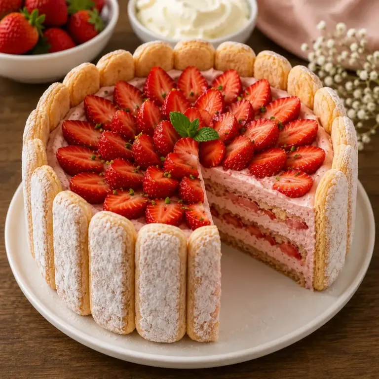 Charlotte aux Fraises Facile : Un Dessert Frais, Léger et Irrésistible