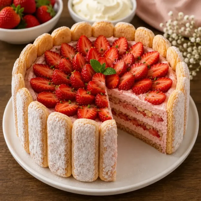 Charlotte aux Fraises Facile : Un Dessert Frais, Léger et Irrésistible