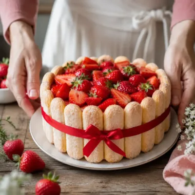 Charlotte aux Fraises Sans Gélatine : Légère et Délicieuse
