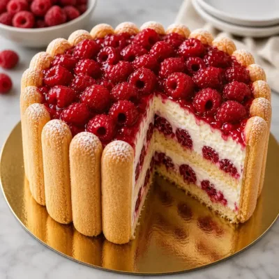 Charlotte aux Framboises et Mascarpone : Délice Éclatant