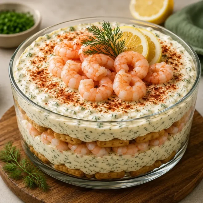 Charlotte Salée aux Crevettes et Fromage Frais