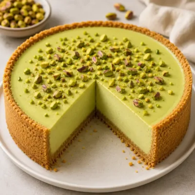 Cheesecake à la Pistache : Un Délice Crémeux