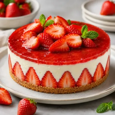 Cheesecake aux Fraises Sans Cuisson : Fraîcheur Estivale