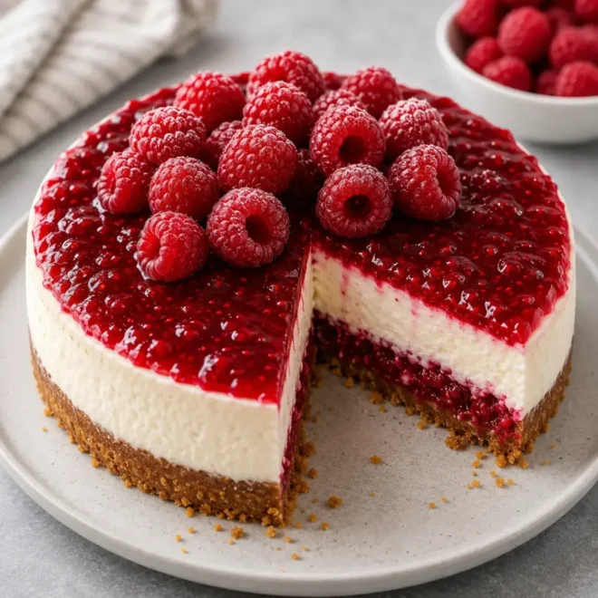 Cheesecake aux Framboises : Le Dessert Crémeux et Fruité qui Fait Toujours Sensation