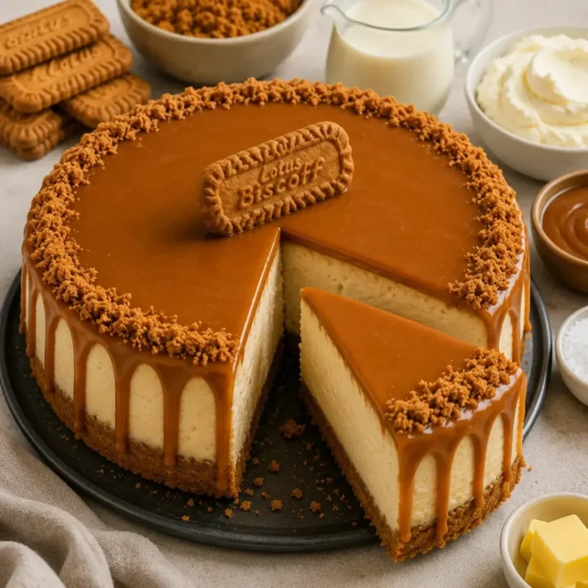 Cheesecake Spéculoos au Caramel Beurre Salé : Le Dessert Gourmand et Irrésistible
