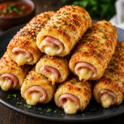 Cigares croustillants au jambon et fromage
