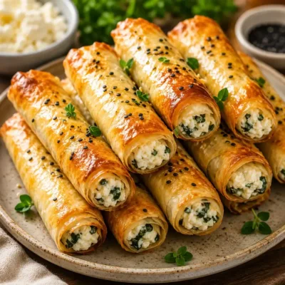 Cigares Feuilletés au Fromage Frais et Herbes