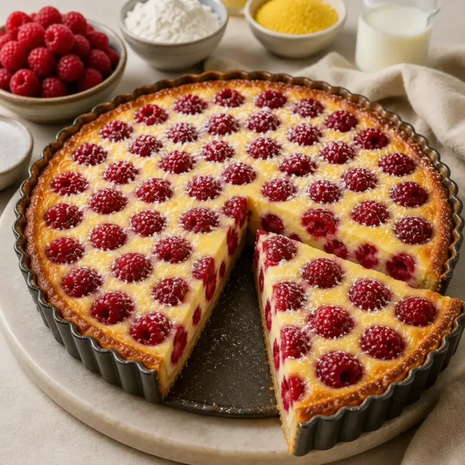 Clafoutis aux Framboises : Un Dessert Fondant et Plein de Fraîcheur