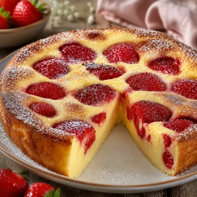 Clafoutis léger aux fraises : dessert fruité et moelleux