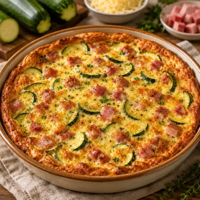 Clafoutis Salé Courgettes, Jambon et Fromage : la recette facile et gourmande