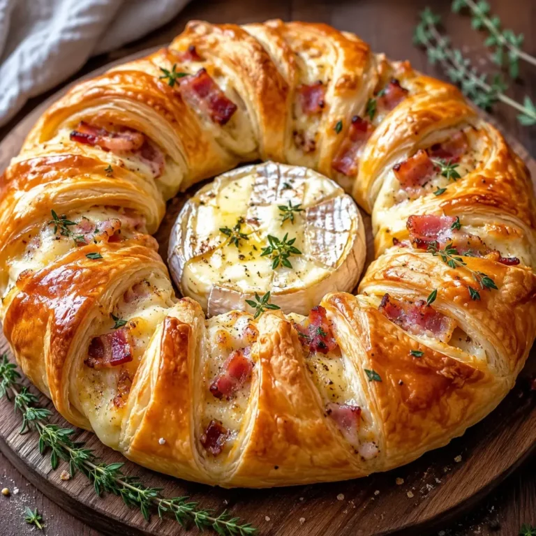 Couronne Feuilletée au Camembert et Lardons