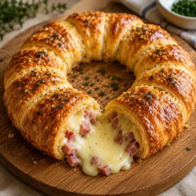 Couronne Feuilletée au Camembert et Lardons
