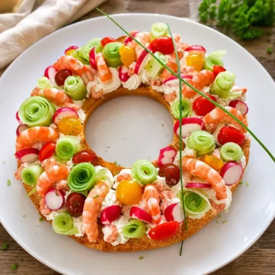 Couronne Sandwich Apéritive aux Crevettes