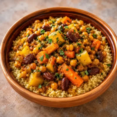 Couscous Végétarien aux Pois Chiches et Légumes