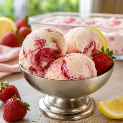 Crème Glacée Citron Fraise Maison : Fraîcheur et Gourmandise