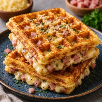 Croque-Gaufres Jambon Fromage : Un Délice Croustillant
