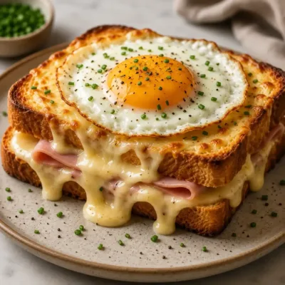 Croque-Monsieur Gratiné à la Béchamel : Un Délice Français
