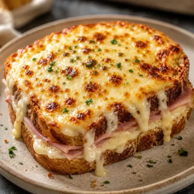 Croque-Monsieur Gratiné à la Béchamel : Un Délice Français