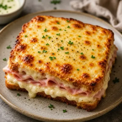 Croque-Monsieur Gratiné à la Béchamel : Un Classique
