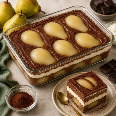 Délice Poires Chocolat Façon Tiramisu