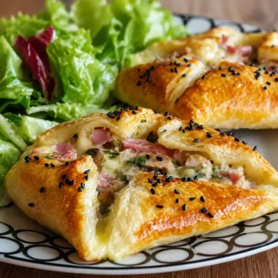 Feuilleté Jambon Fromage Champignons : Recette Facile