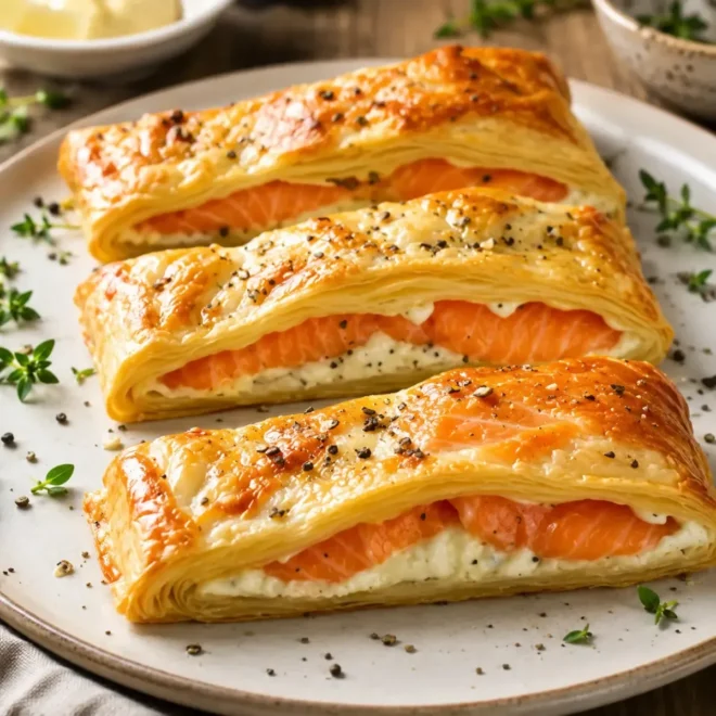 Feuilletés au Saumon et Fromage : Recette Gourmande