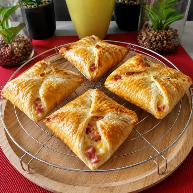 Feuilletés Jambon Fromage Croustillants et Fondants