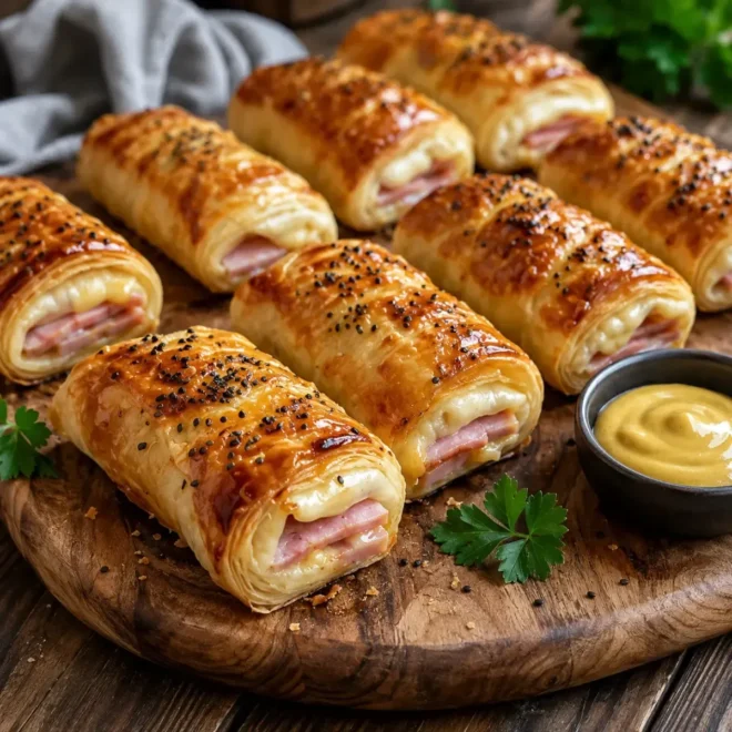 Feuilletés roulés au jambon et fromage : une recette croustillante et ultra gourmande